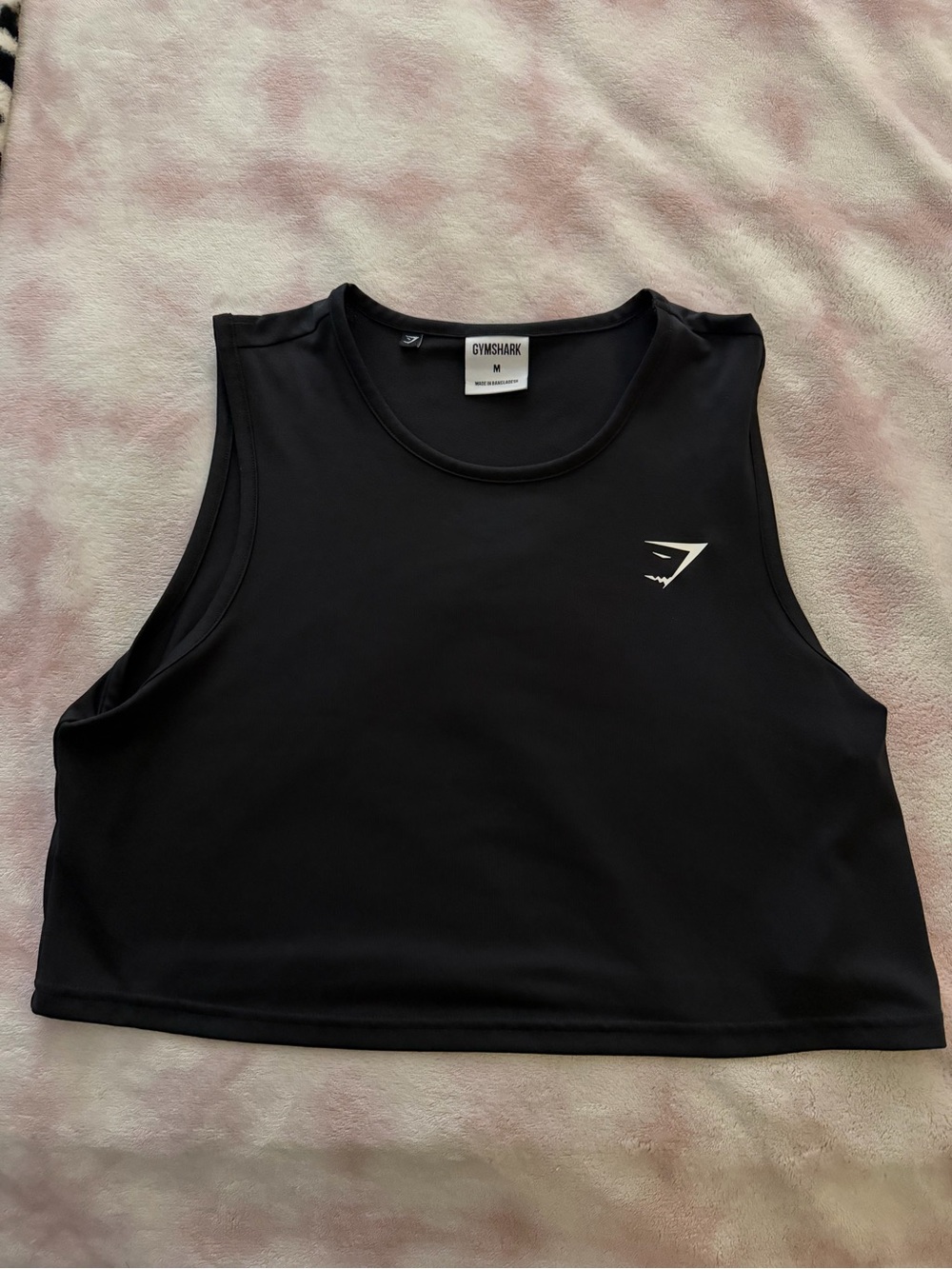 Gymshark Black Women's Muscle Tank with White Logo
